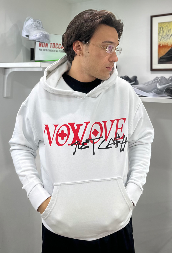 Hoodie LV No Love White