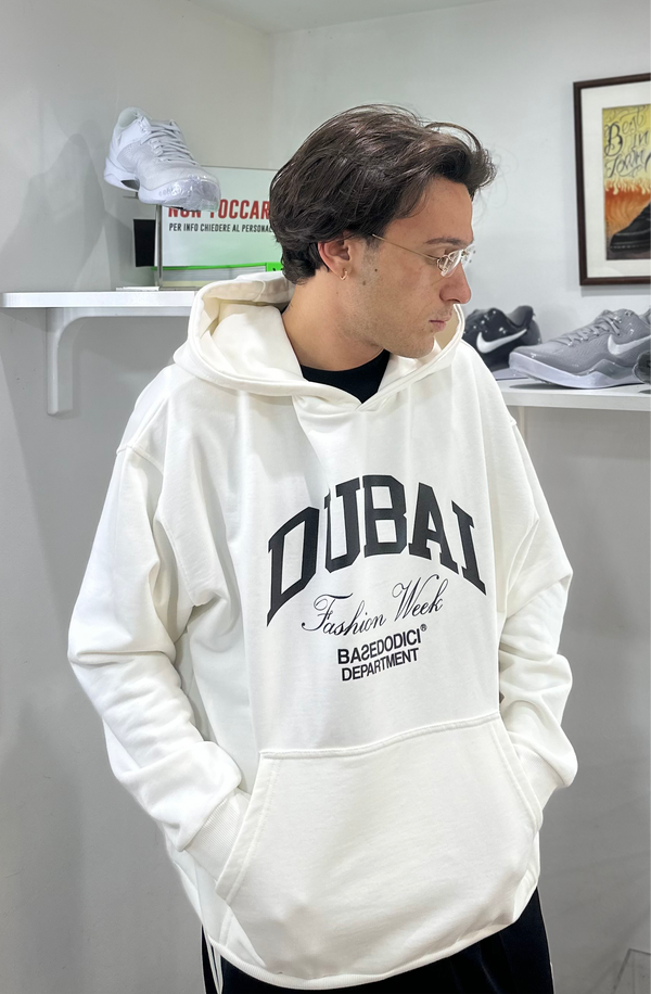 Hoodie Dubai Over fit White