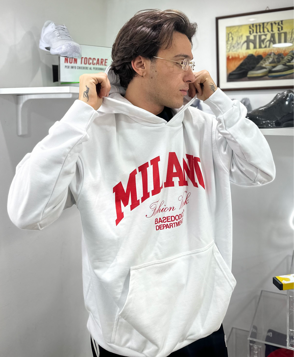 Hoodie Milano Over White